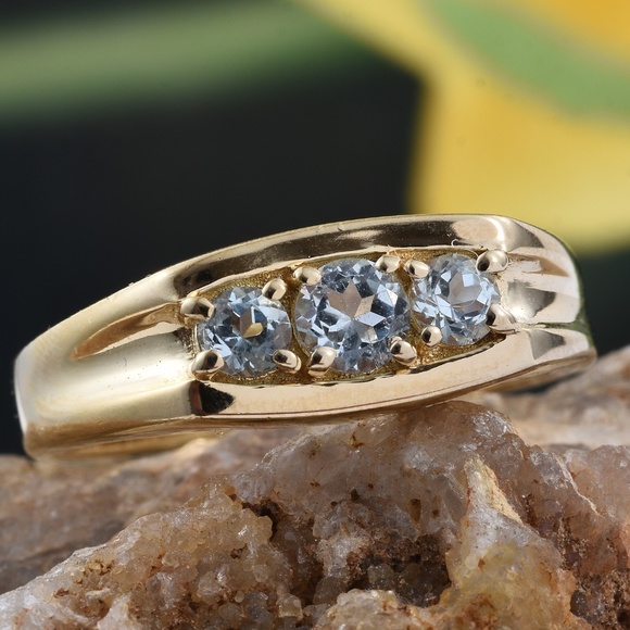 Other - Sky Blue Topaz ION Plated 18K YG Brass Men's Sign